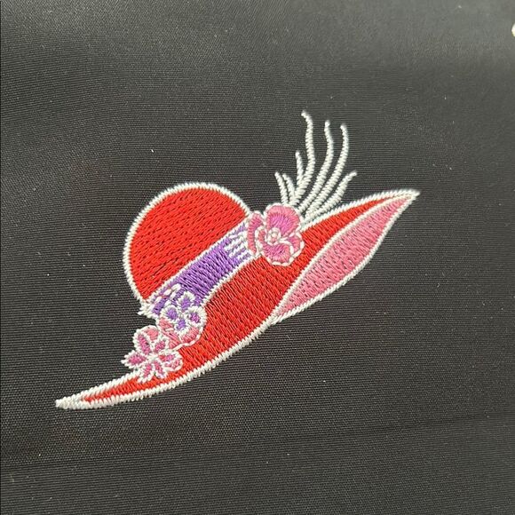 Embroidered Black Handbag - Picture 3 of 11